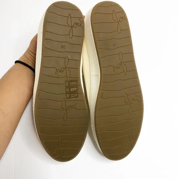 Joie- NEW Daryl Leather Embroidered Floral Sneakers SiE 6 - Picture 5 of 5